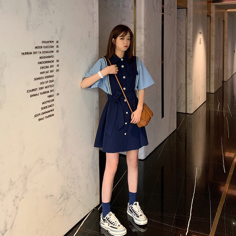 BIG SIZE Blake Navy Dress Korea Fairlady