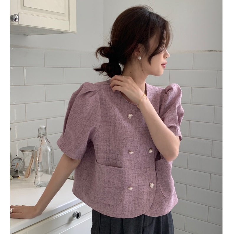 Athenea Tweed Top Korea Fairlady