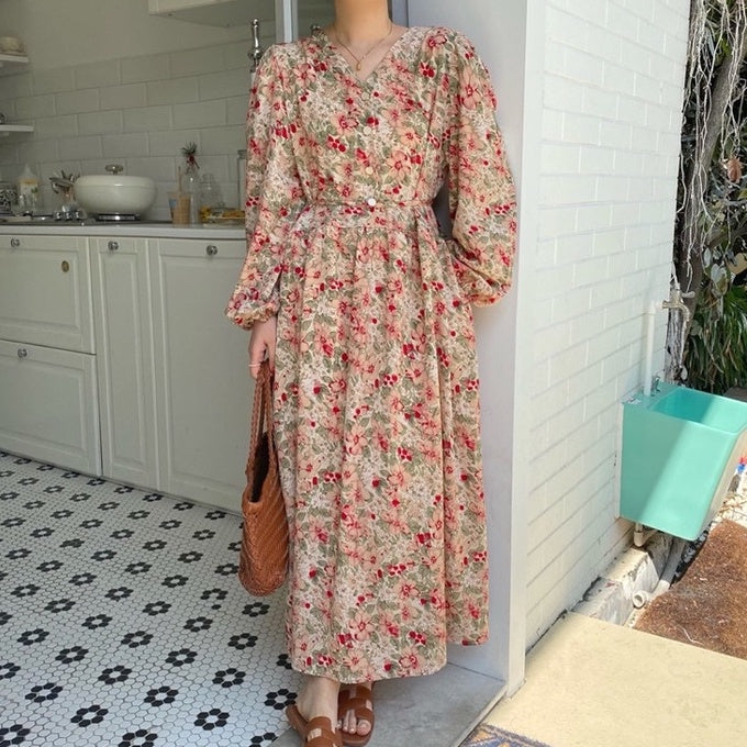 Vela Floral Dress Korea Fairlady