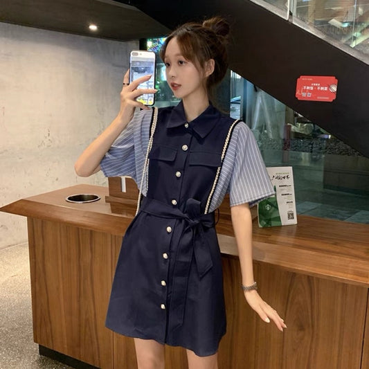 BIG SIZE Blake Navy Dress Korea Fairlady