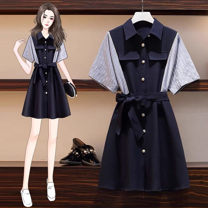 BIG SIZE Blake Navy Dress Korea Fairlady