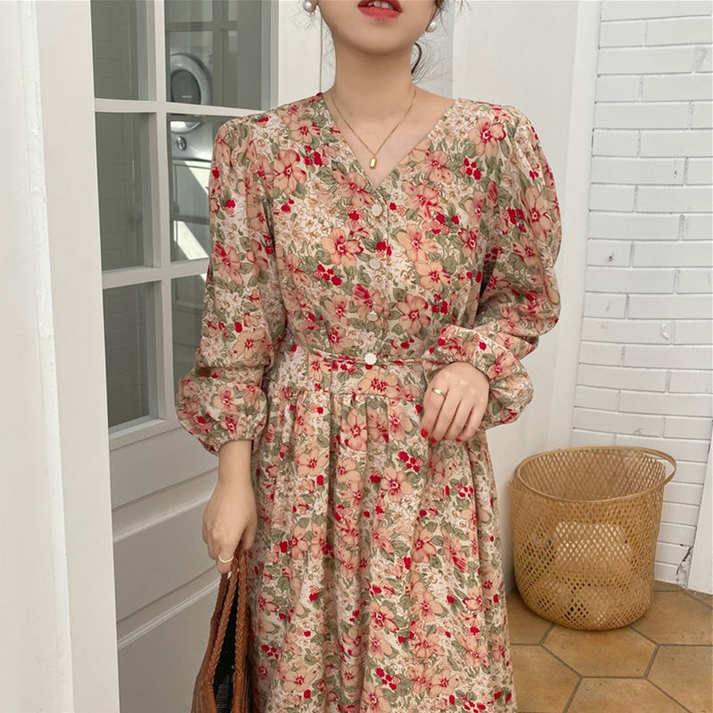 Vela Floral Dress Korea Fairlady