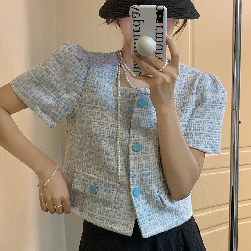 Nana Tweed Top Korea Fairlady