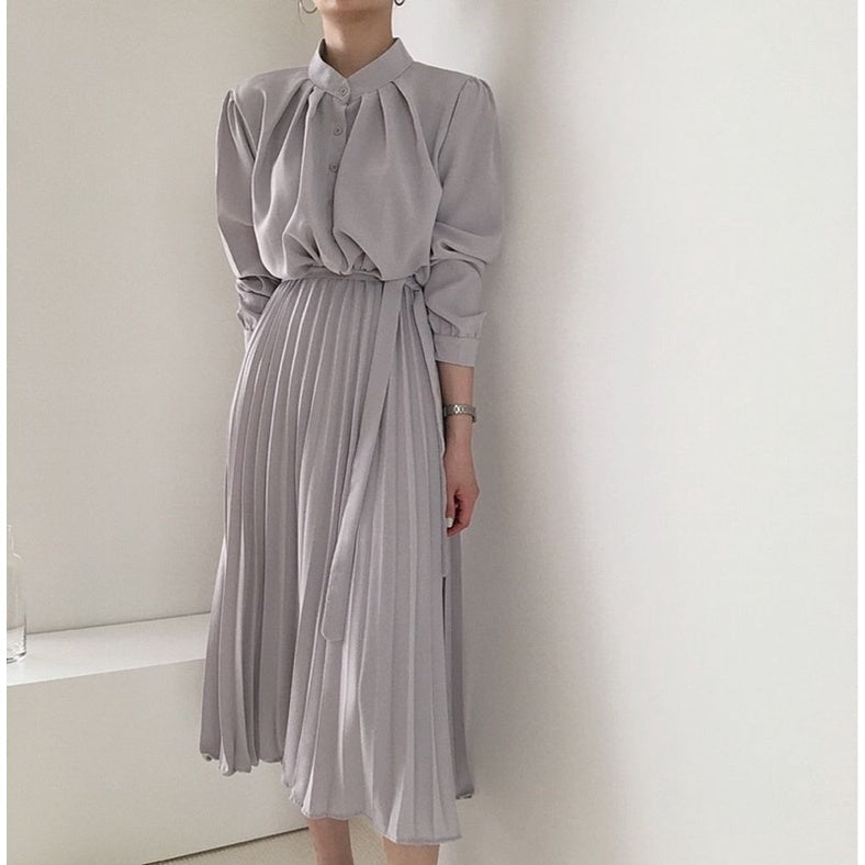 Vida Casual Dress Gray Korea Fairlady