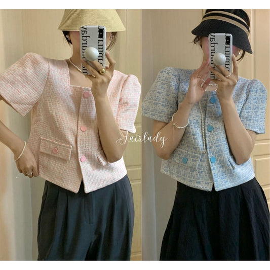 Nana Tweed Top Korea Fairlady