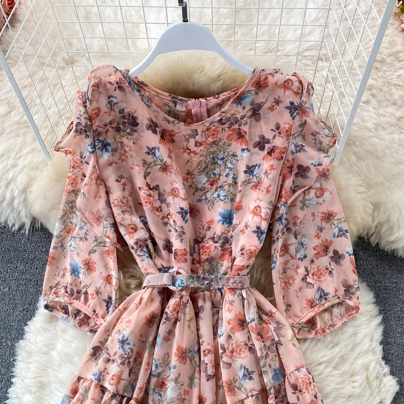 BIG Adelle Floral Chiffon Dress Korea Fairlady