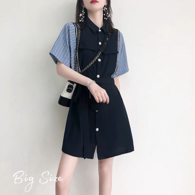 BIG SIZE Blake Navy Dress Korea Fairlady