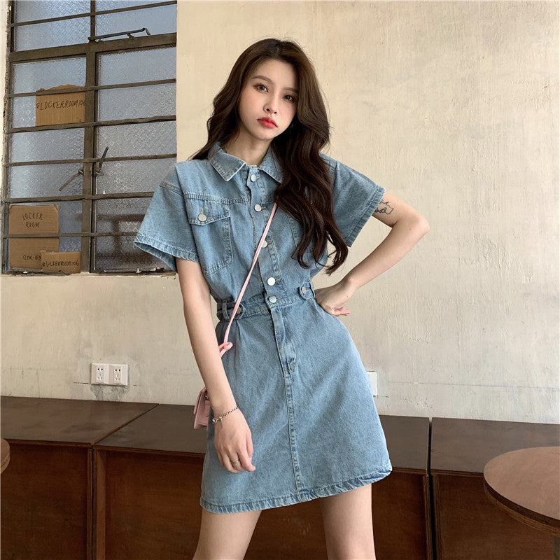 Bea Denim Dress Korea Fairlady