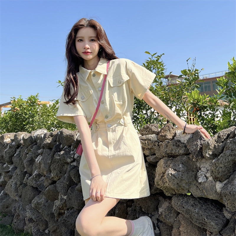 Bea Denim Dress Korea Fairlady