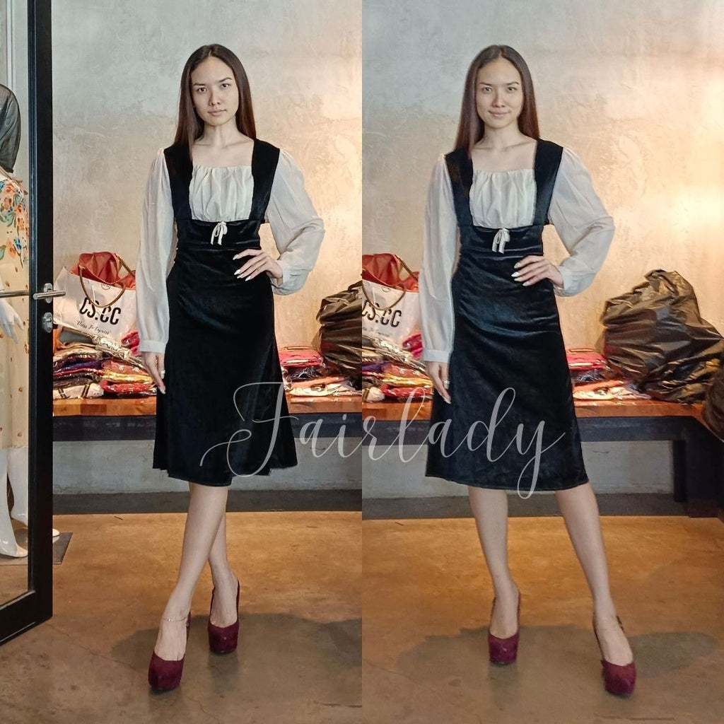 BIG SIZE Bobby Velvet Dress Korea Fairlady