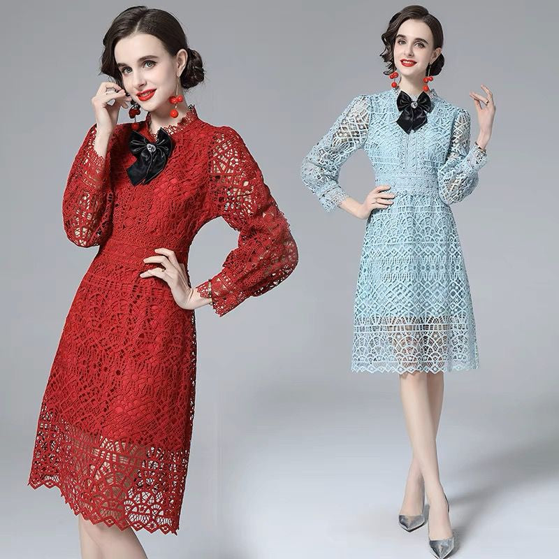 Noora Brukat Long Sleeves Dress New Korea Fairlady